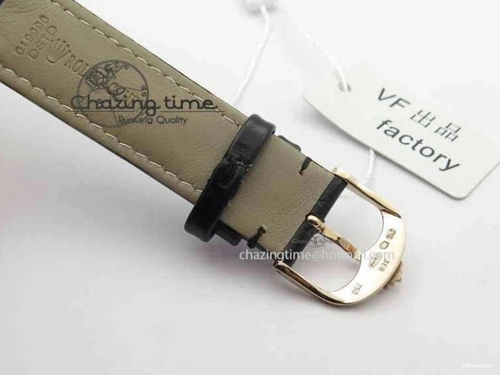 Black RG A3165 Dial Leather Date On Stick Best Edition Strap VF Cellini Markers Black 0708